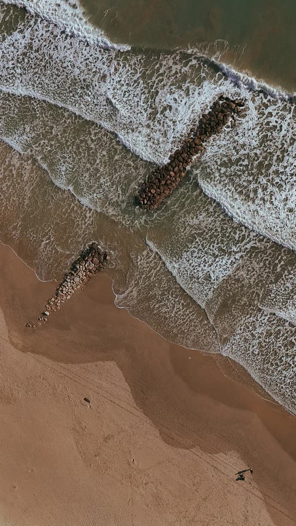 Vue plage drone