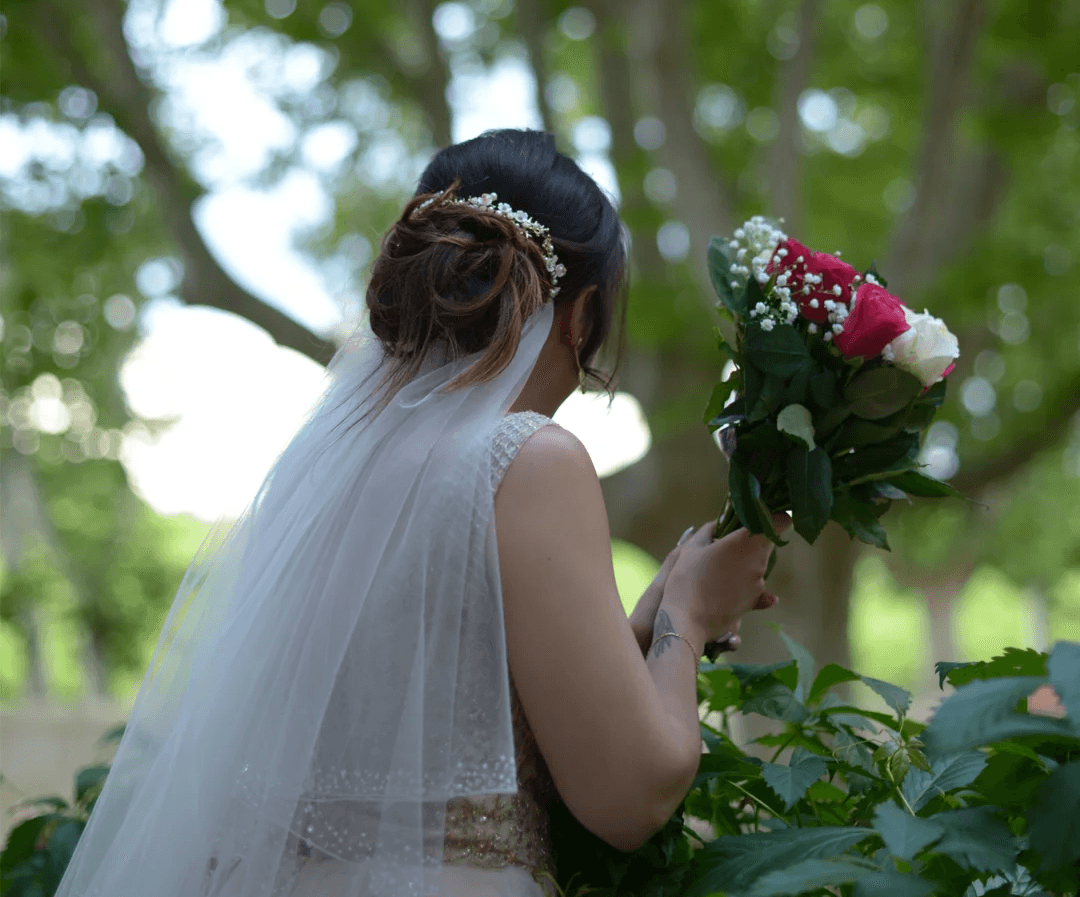 Mariée avec bouquet